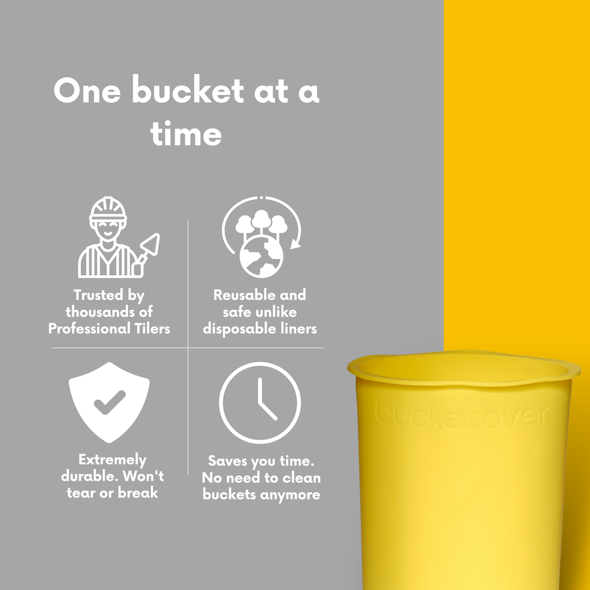 Bucketsaver - 5 gallon rubber bucket liner