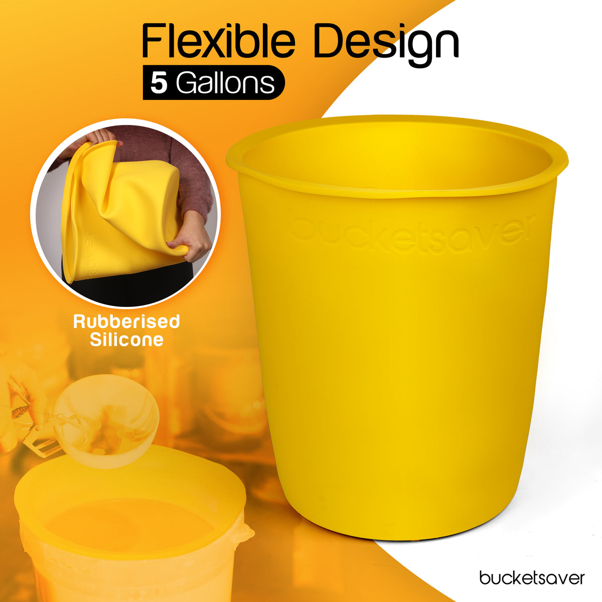 Bucketsaver - 5 gallon rubber bucket liner - Best Bucket Liner